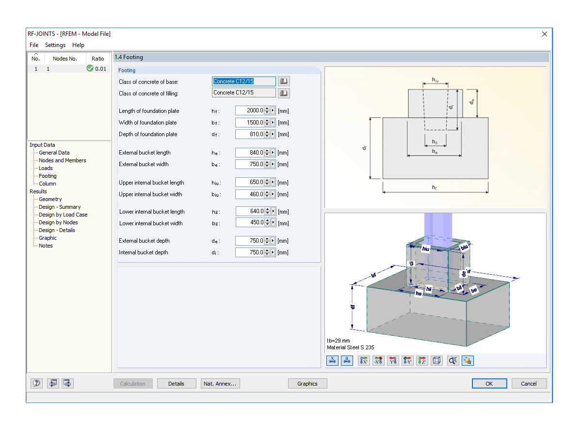 Column Base Parameters