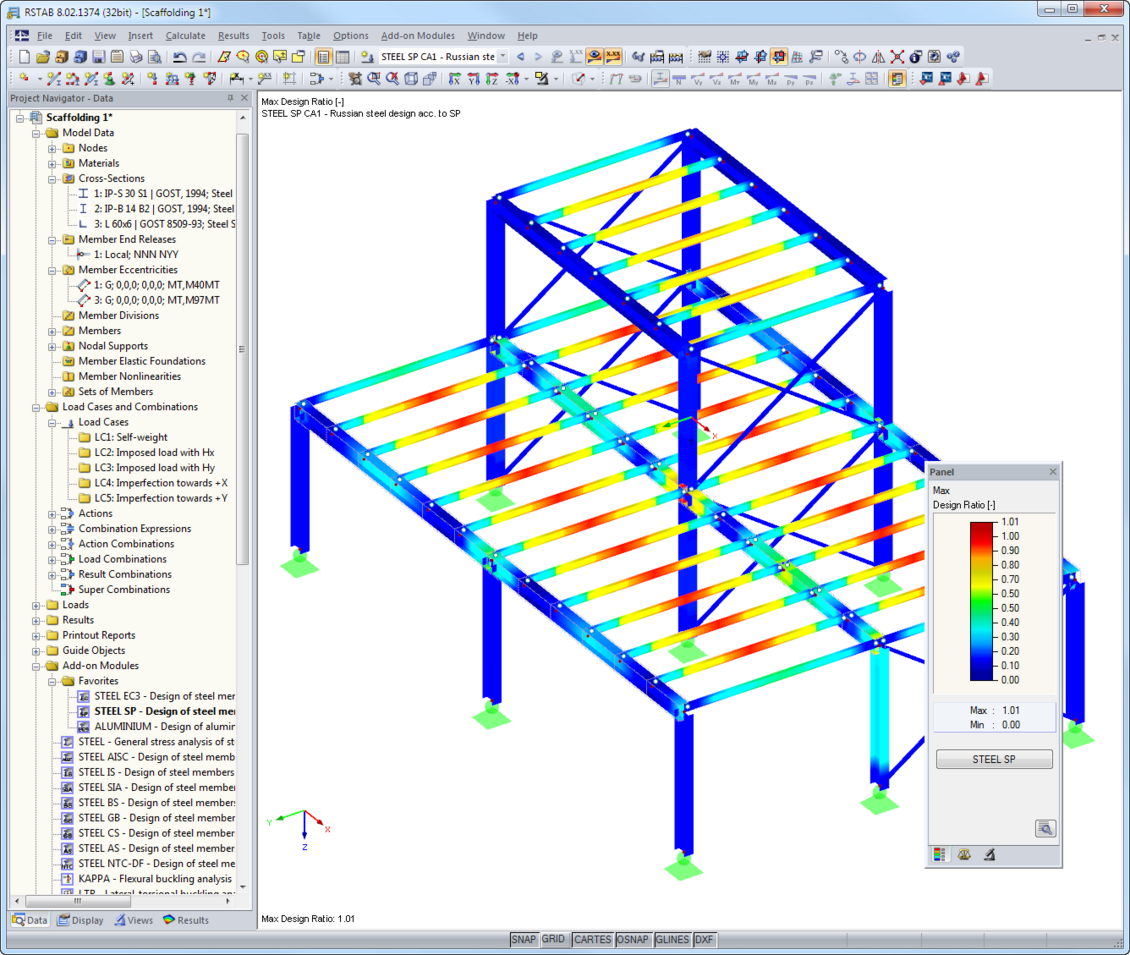 Design Results of RF-/STEEL SP in 3D Rendering