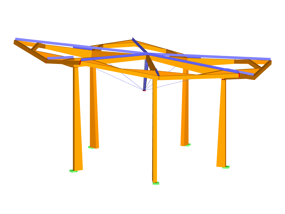 3D Model of Single Element in RFEM (© Jing Kong & Associates Consulting Structural Engineers Inc.)