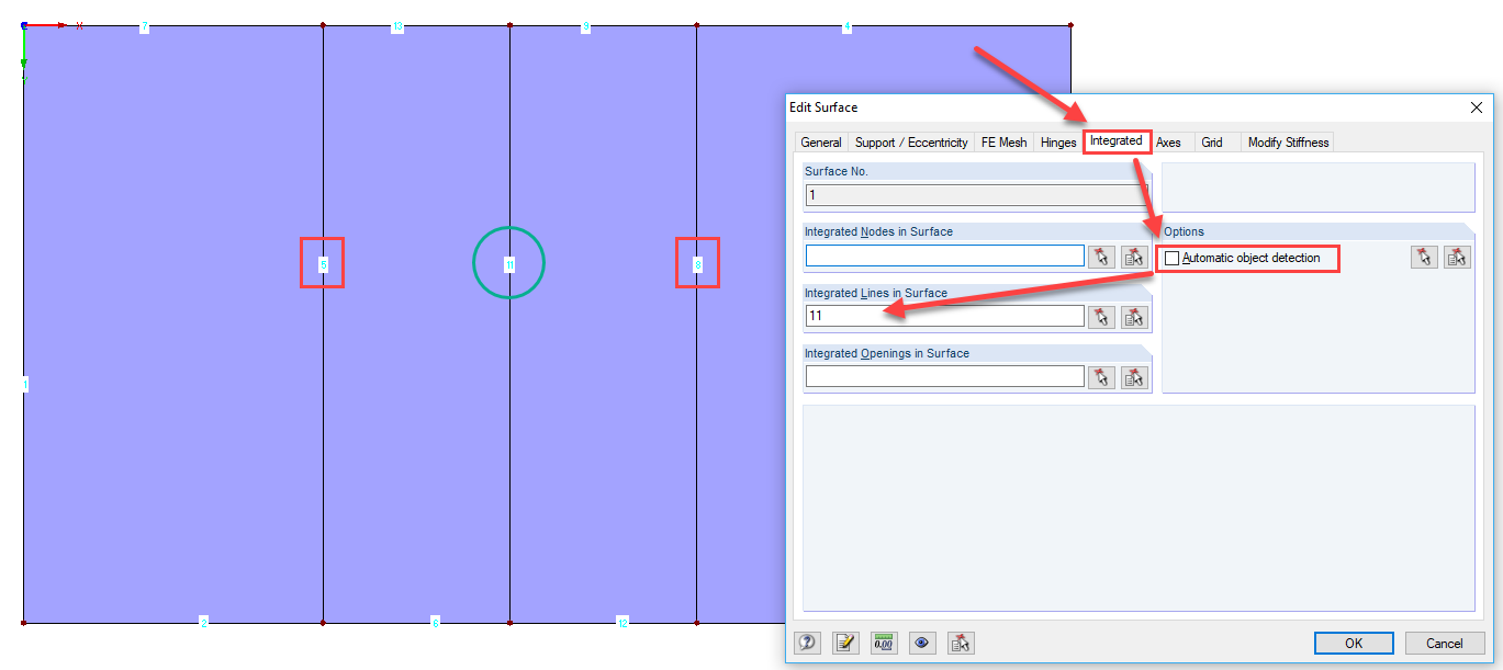 Setting for Splitting Surface at Certain Line