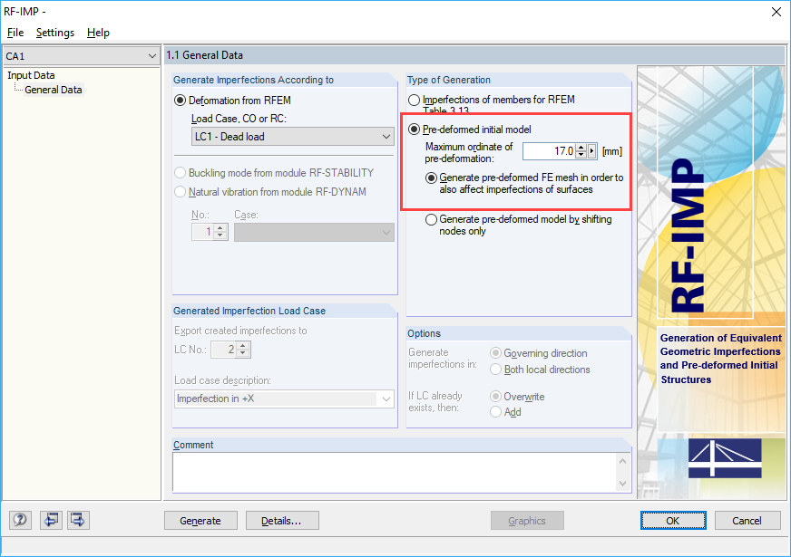 Setting in RF-IMP Module