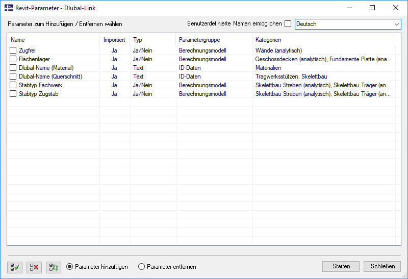 Dlubal Parameters