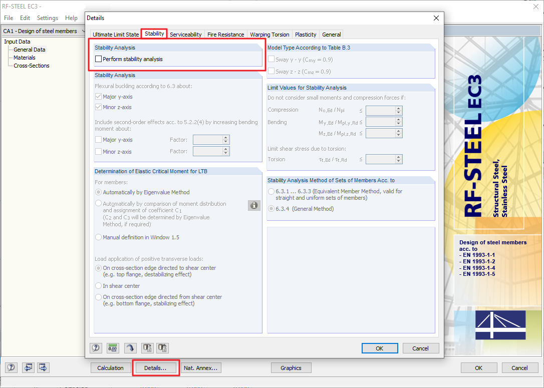 RF-STEEL EC3 > Details > Stability Analysis