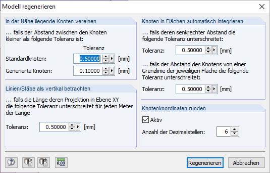 Function "Regenerate Model" in RFEM