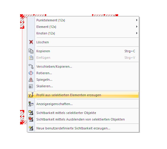 Creating Cross-Section from Selected Elements