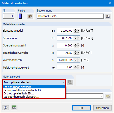 Material Models in 2D Environment