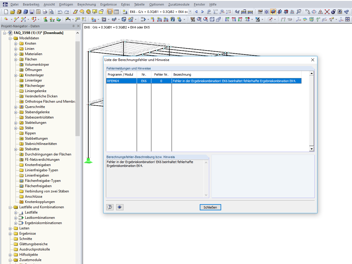 Error in Result Combination