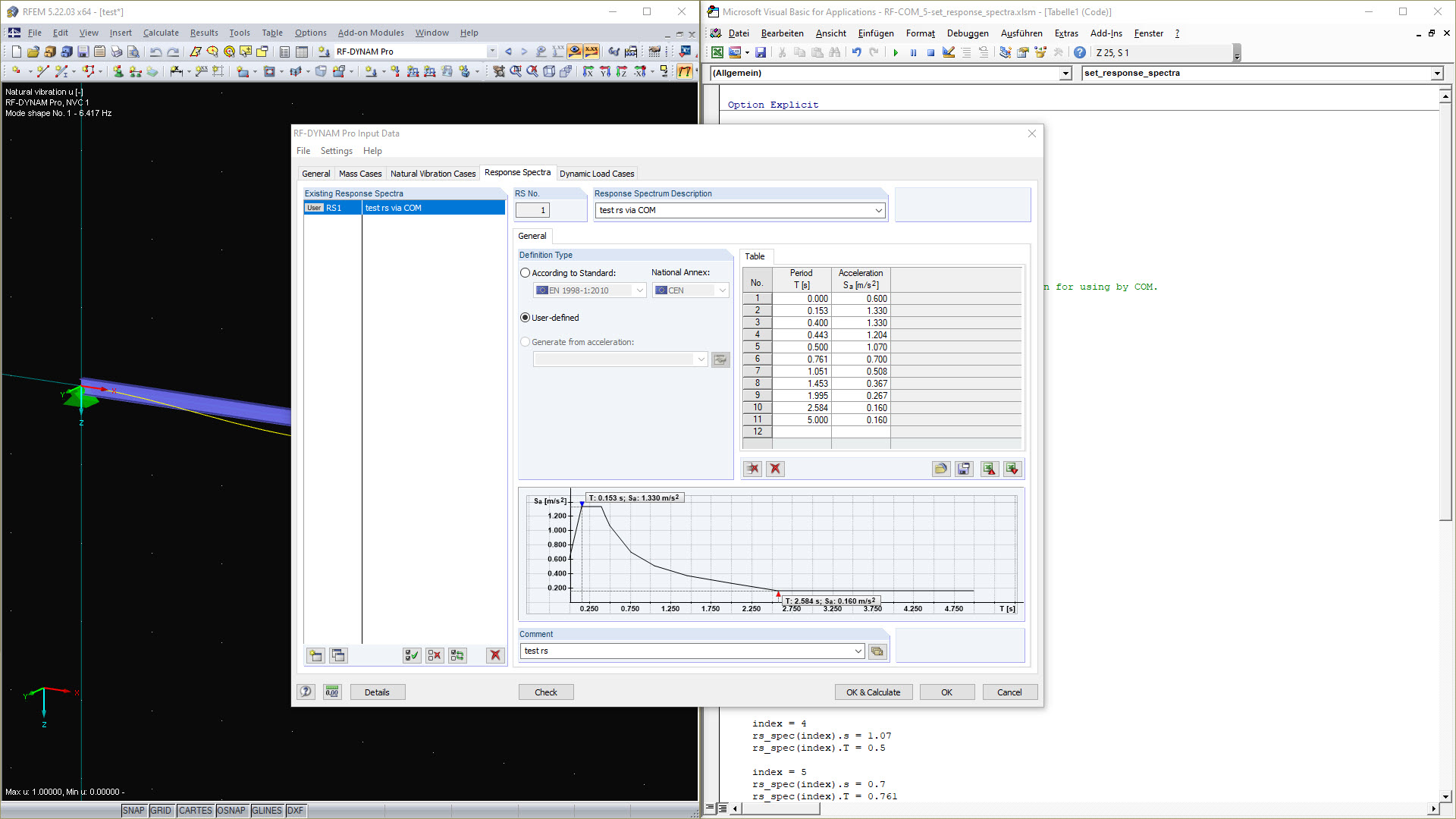 User-Defined Response Spectrum via RF-COM