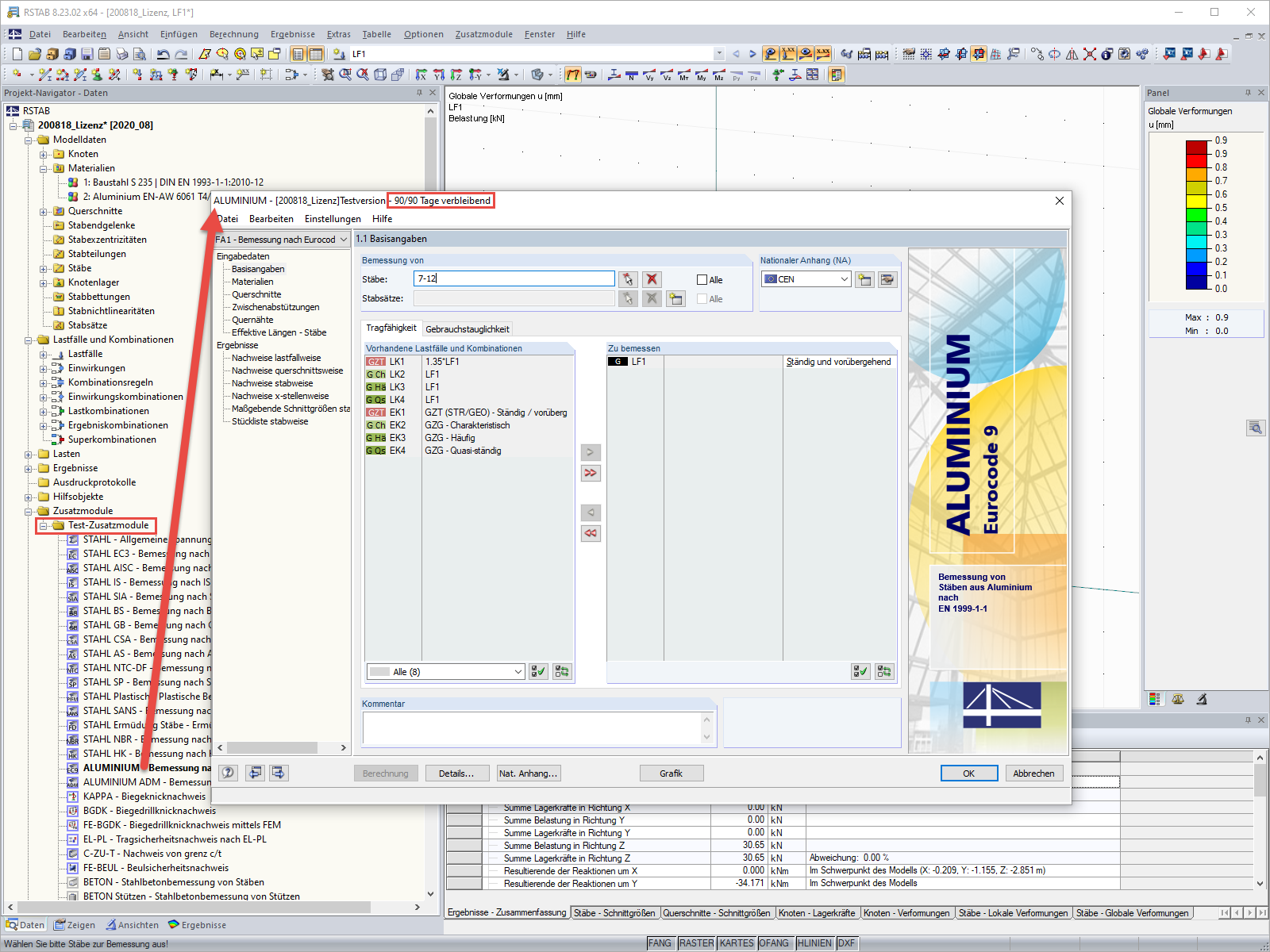 Trial Version of Add-on Module and Remaining Time