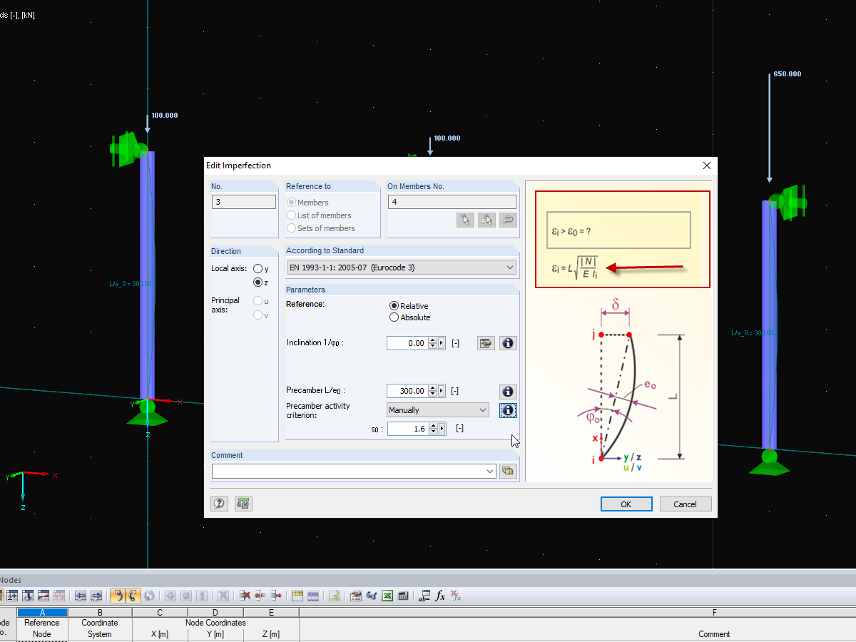 Option of "Manual" Determination of Member Coefficient