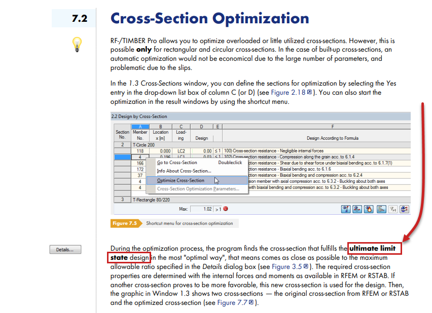 Cross-Section Optimization