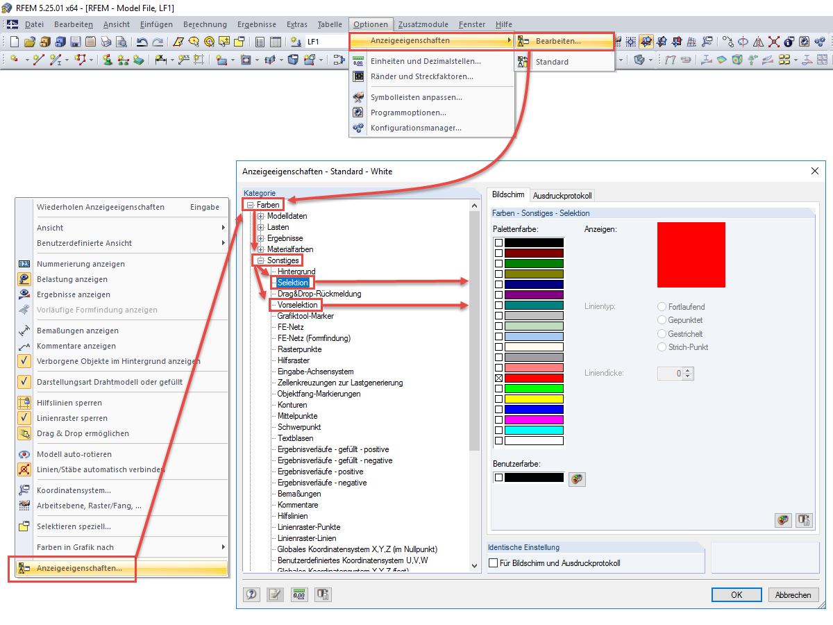 Modifying Selection/Preselection Colors 