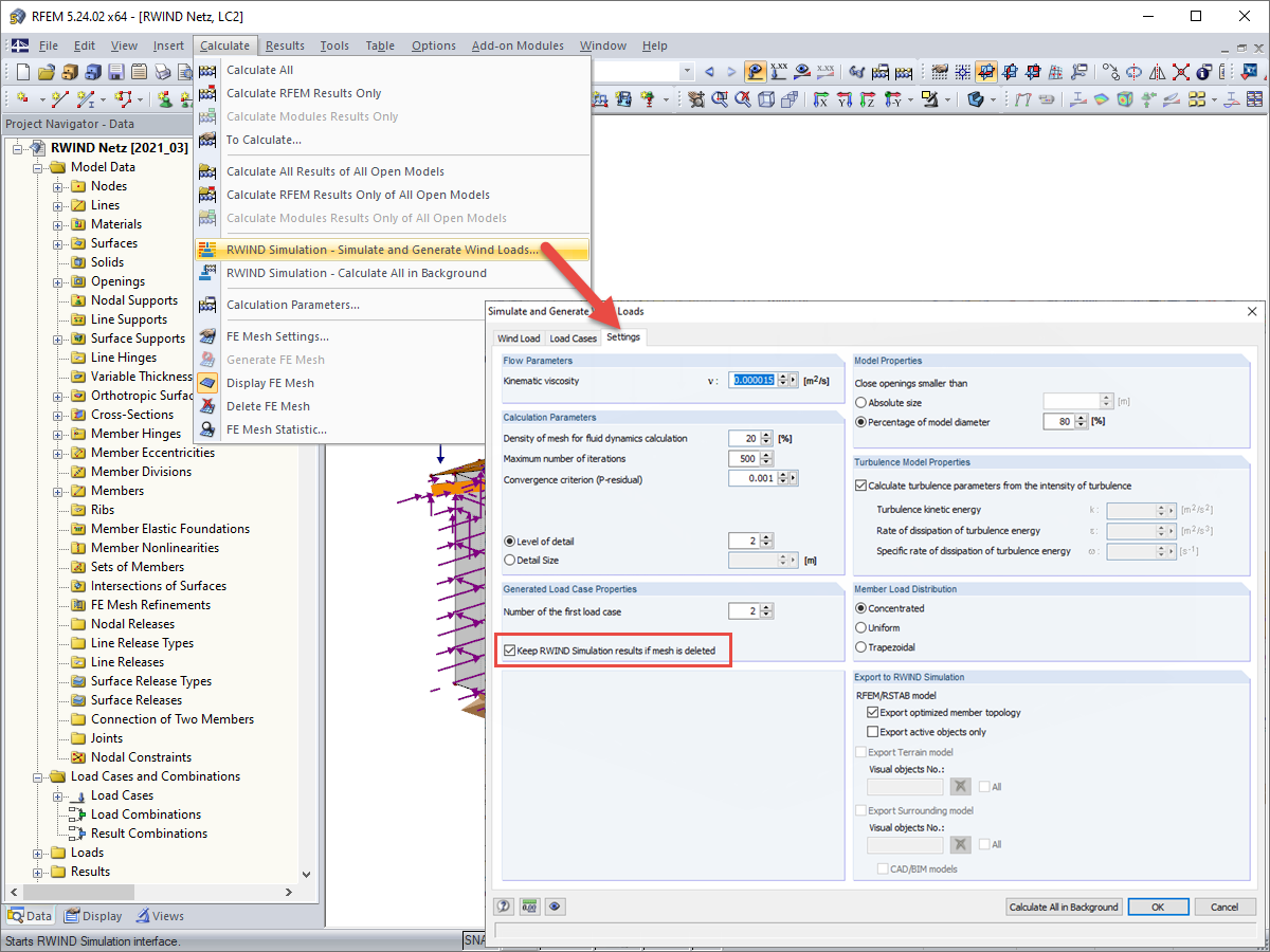 Keeping RWIND Simulation Results if Mesh Deleted