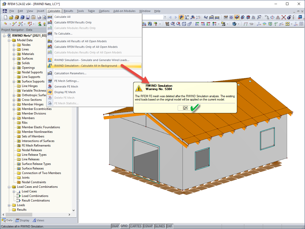 Regenerating Loads After Adjusting Model