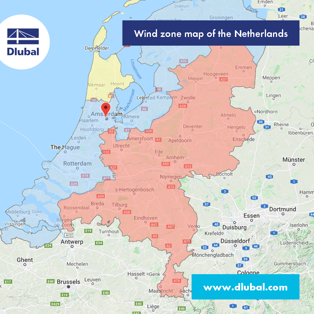 Wind Zone Map of the Netherlands