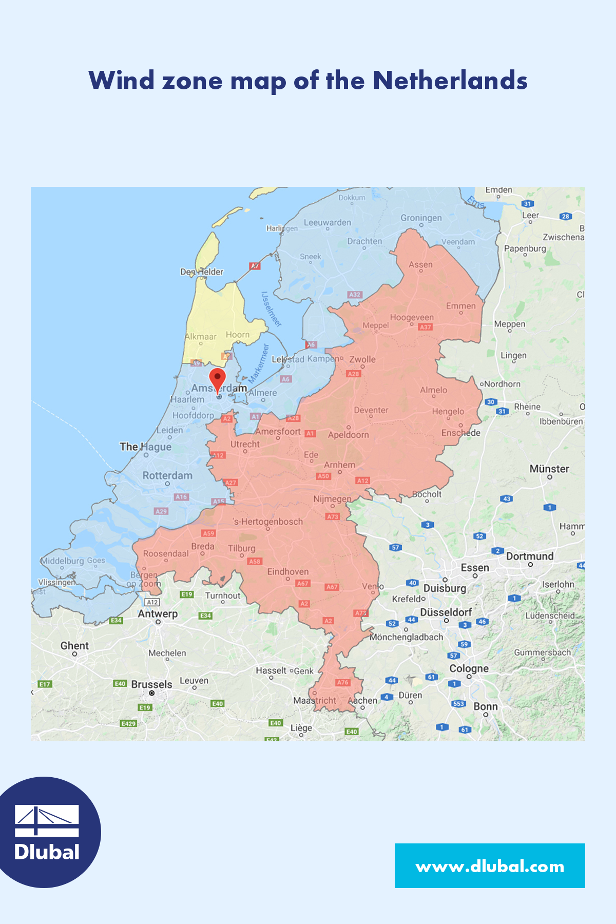 Wind Zone Map of the Netherlands