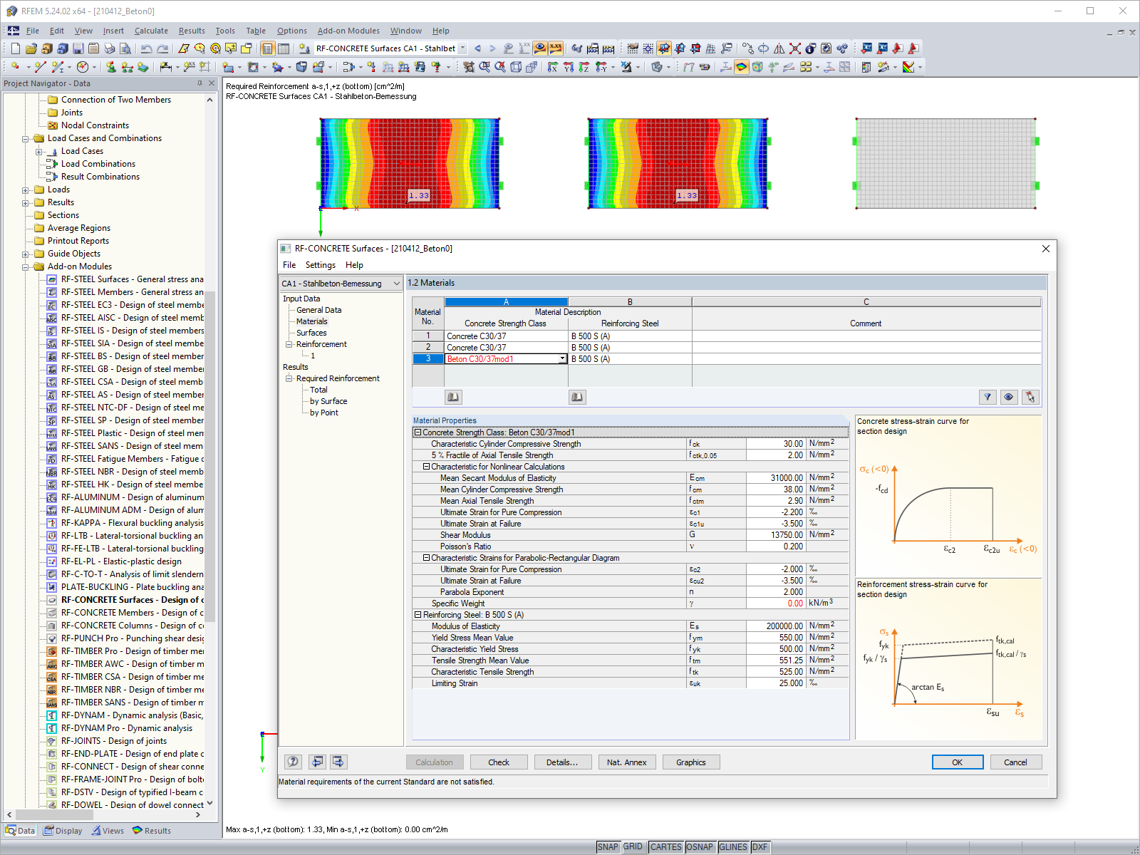 Material Does not Meet Requirements of Current Standard