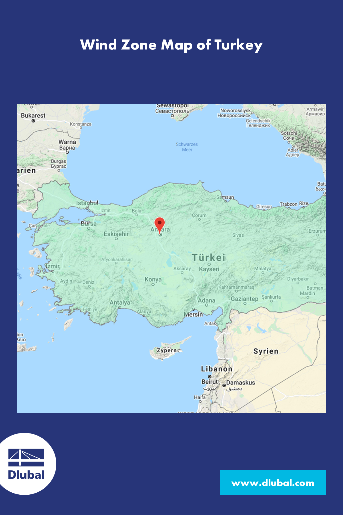 Wind Zone Map of Turkey