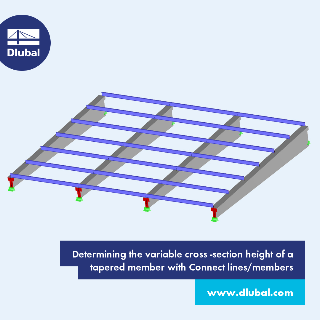 Determining Variable Cross-Section Depth of Tapered Member Using 'Connect Lines or Members'