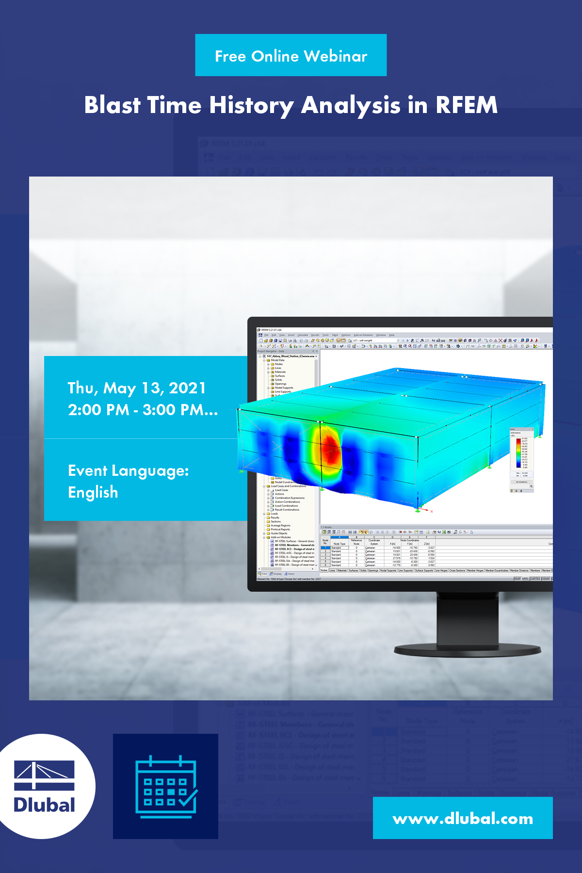 Blast Time History Analysis in RFEM