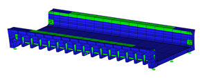 Half-Through Bridge, 3D RFEM Model (© Meyer + Schubart VBI)