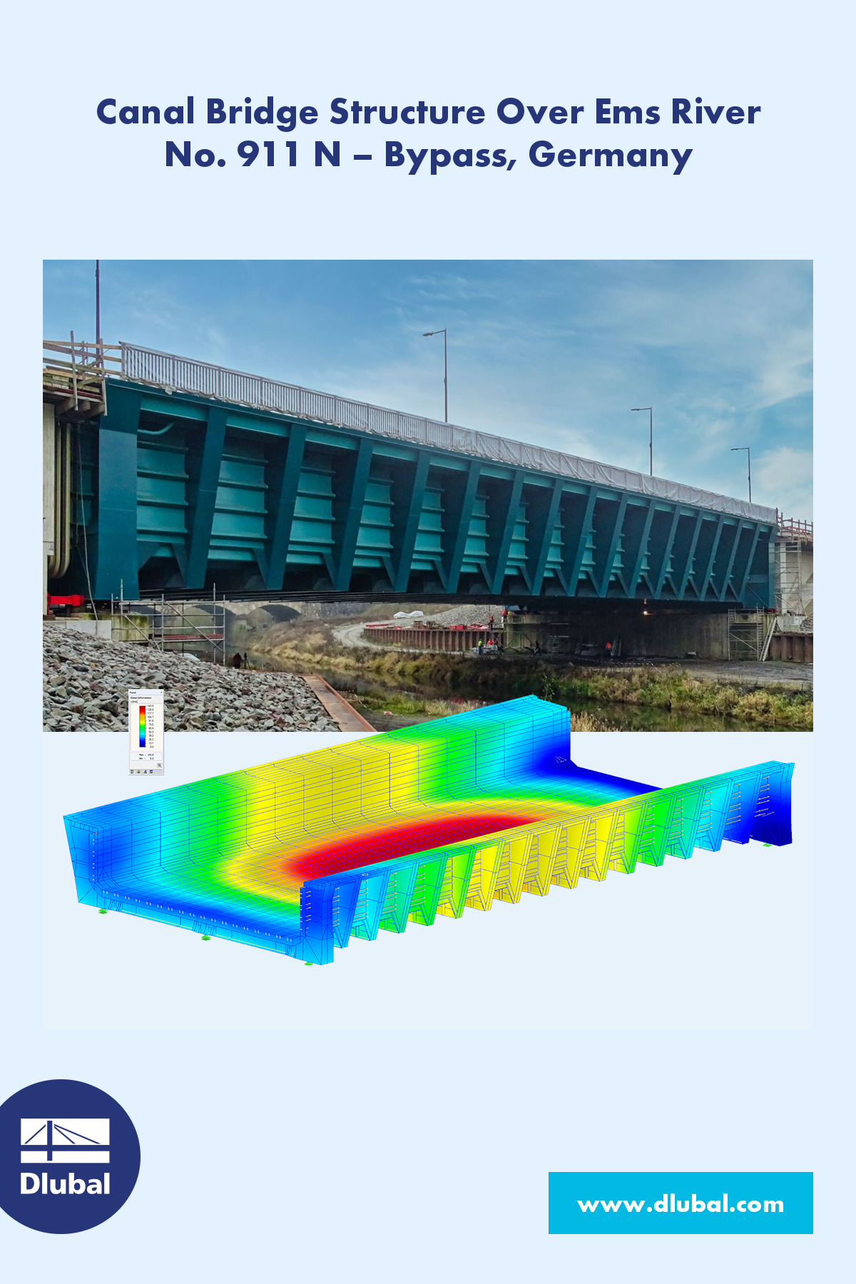 Canal Bridge Structure over Ems River No. 911 N – Bypass, Germany