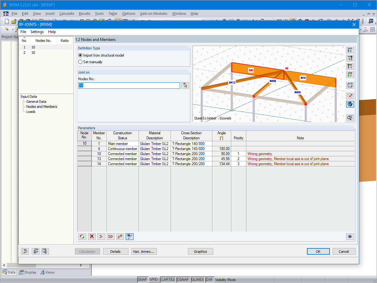 Error Message in RF-/JOINTS