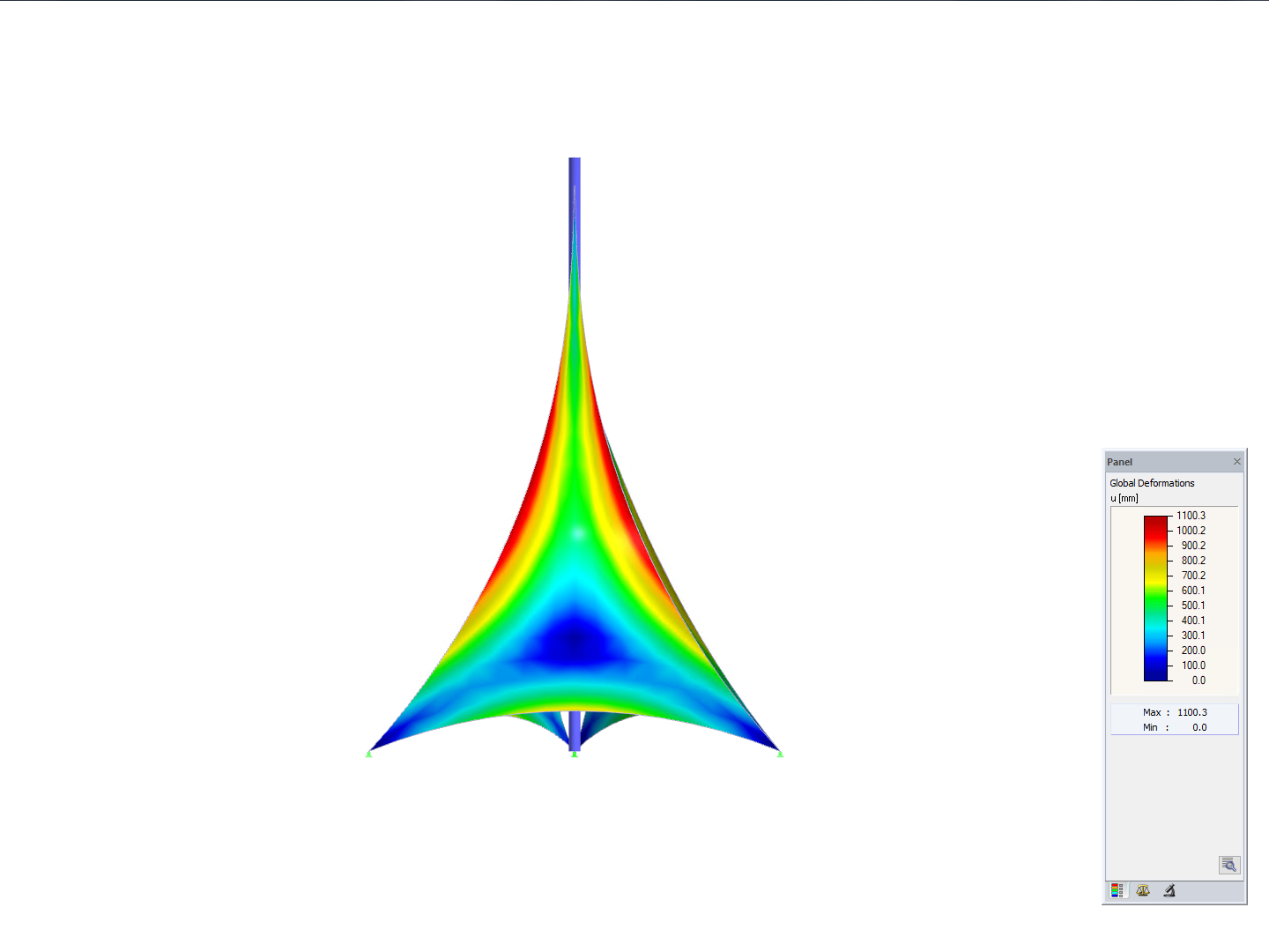 Tower, Y-Axis Direction View, Deformation