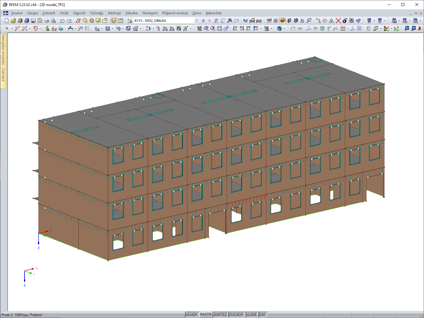 Four-Story Rectangular Residential Building