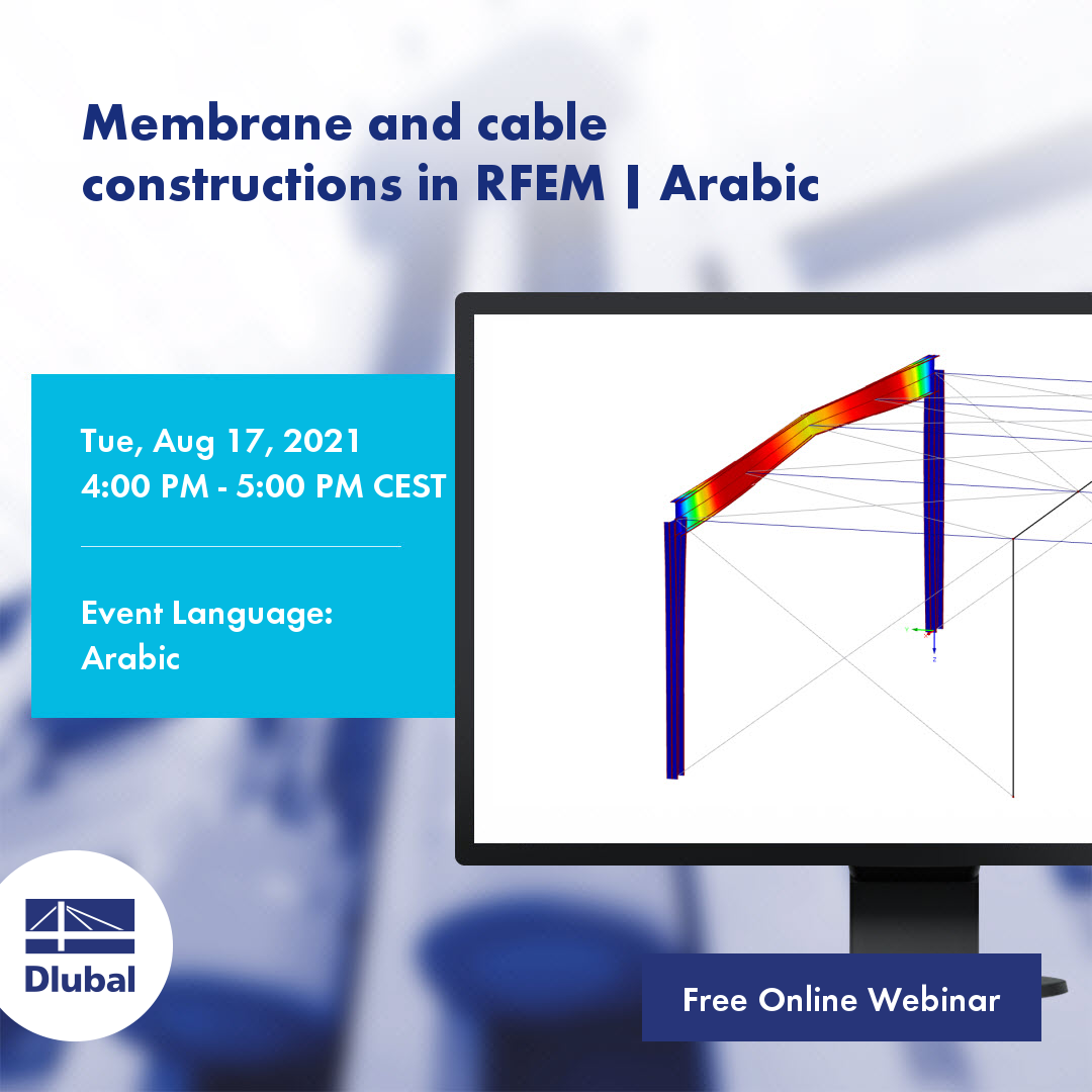 Membrane and Cable \n Constructions in RFEM | Arabic