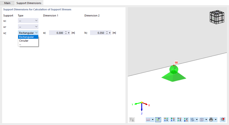 Defining Support Dimensions