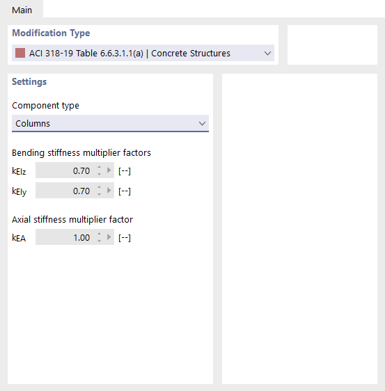 Settings for ACI