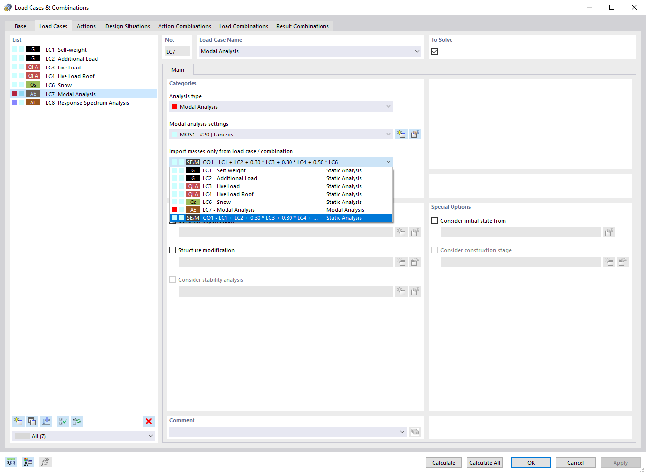 Importing Masses for Modal Analysis