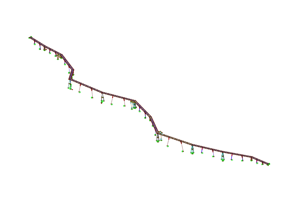 Malahat SkyWalk Walkway, 3D RFEM Model (© Aspect Structural Engineers)