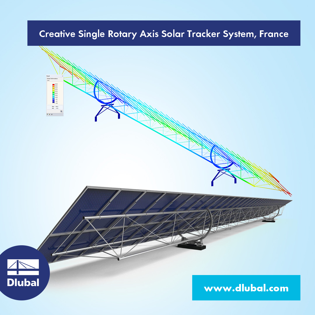 Innovative One-Way Rotating Solar Tracker System, France