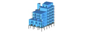 Model of Cohousing Building in RFEM (© Estudi M103)