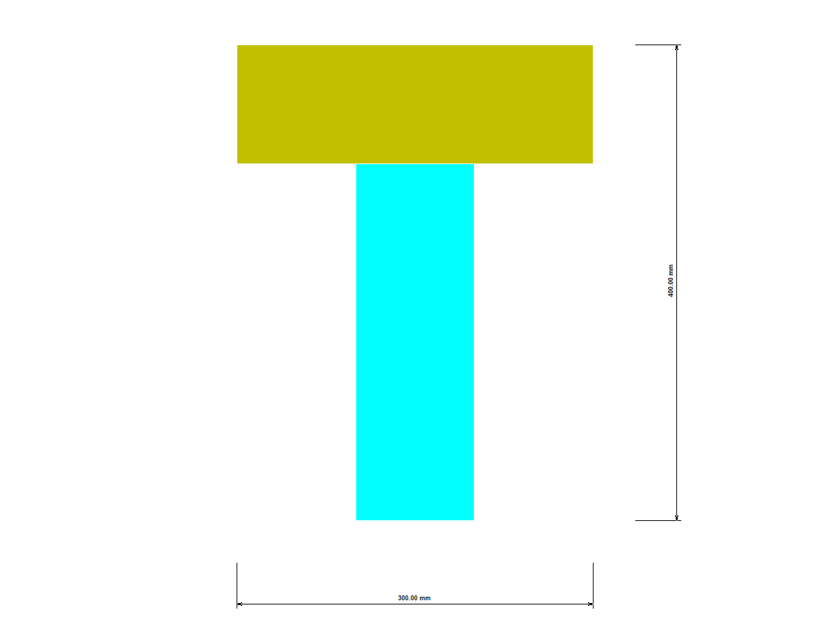 T-Section with Horizontal Connection Line | Cross-Section