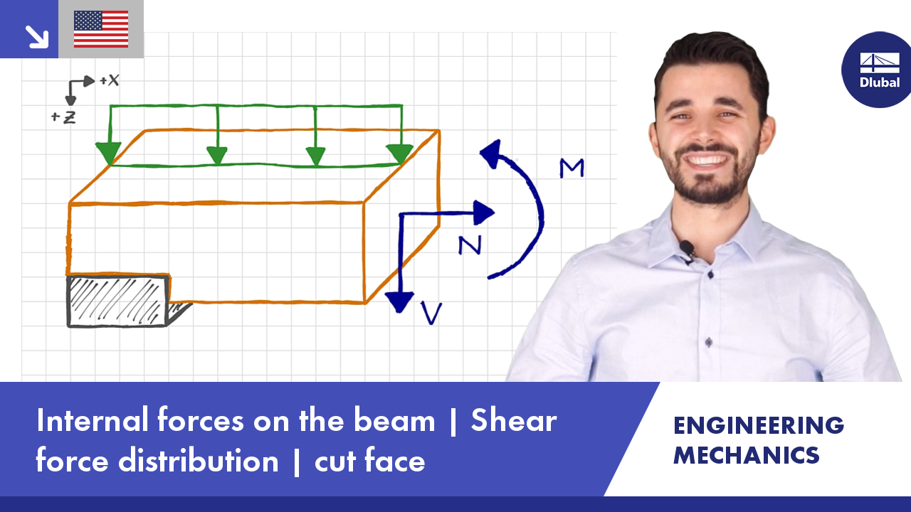 Video: Engineering Mechanics | Internal Forces on Beam | Shear Force Distribution | Cut Face