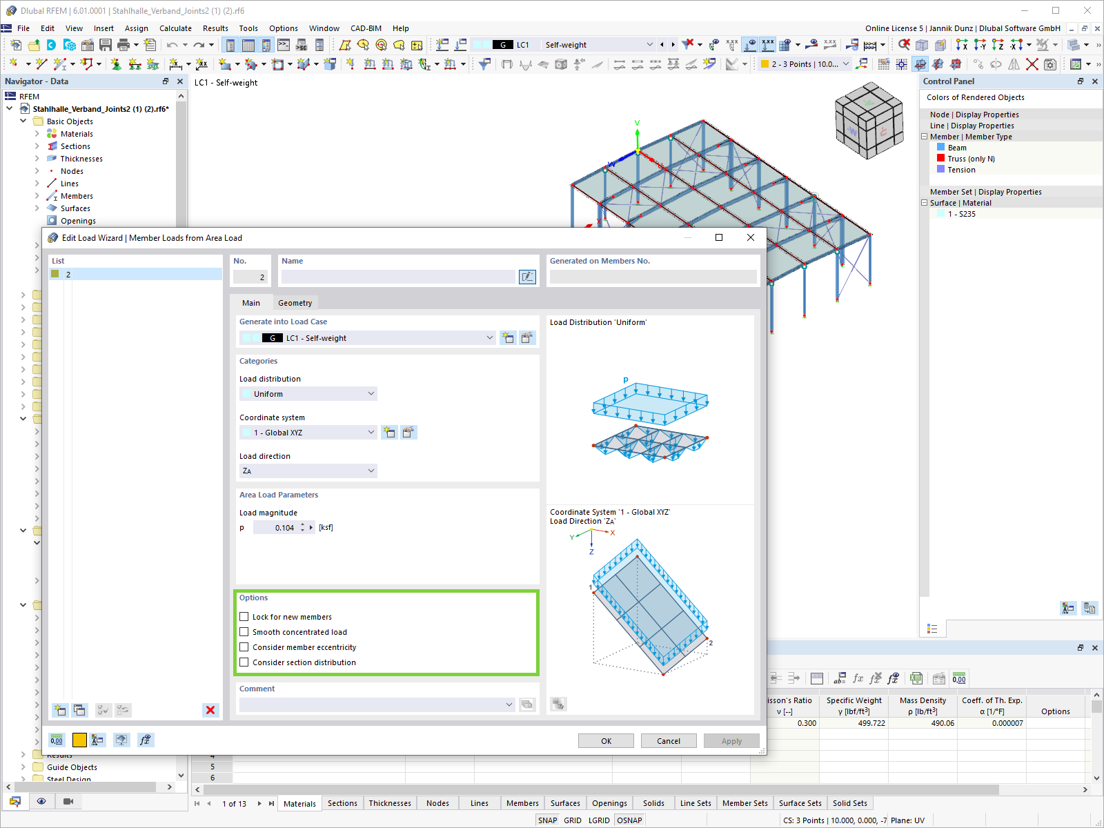 New Functions in Load Wizard