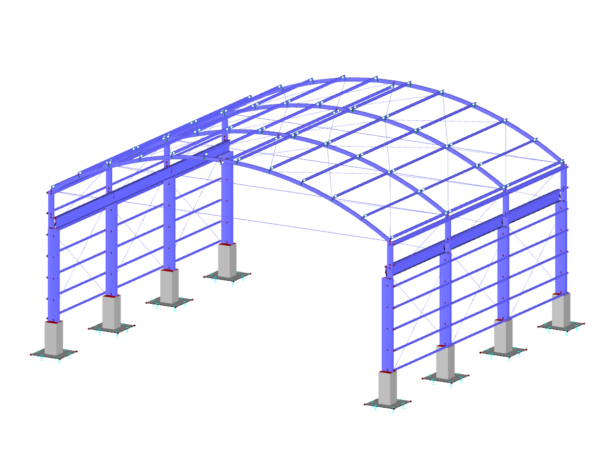 Industrial Warehouse with Rail Beam