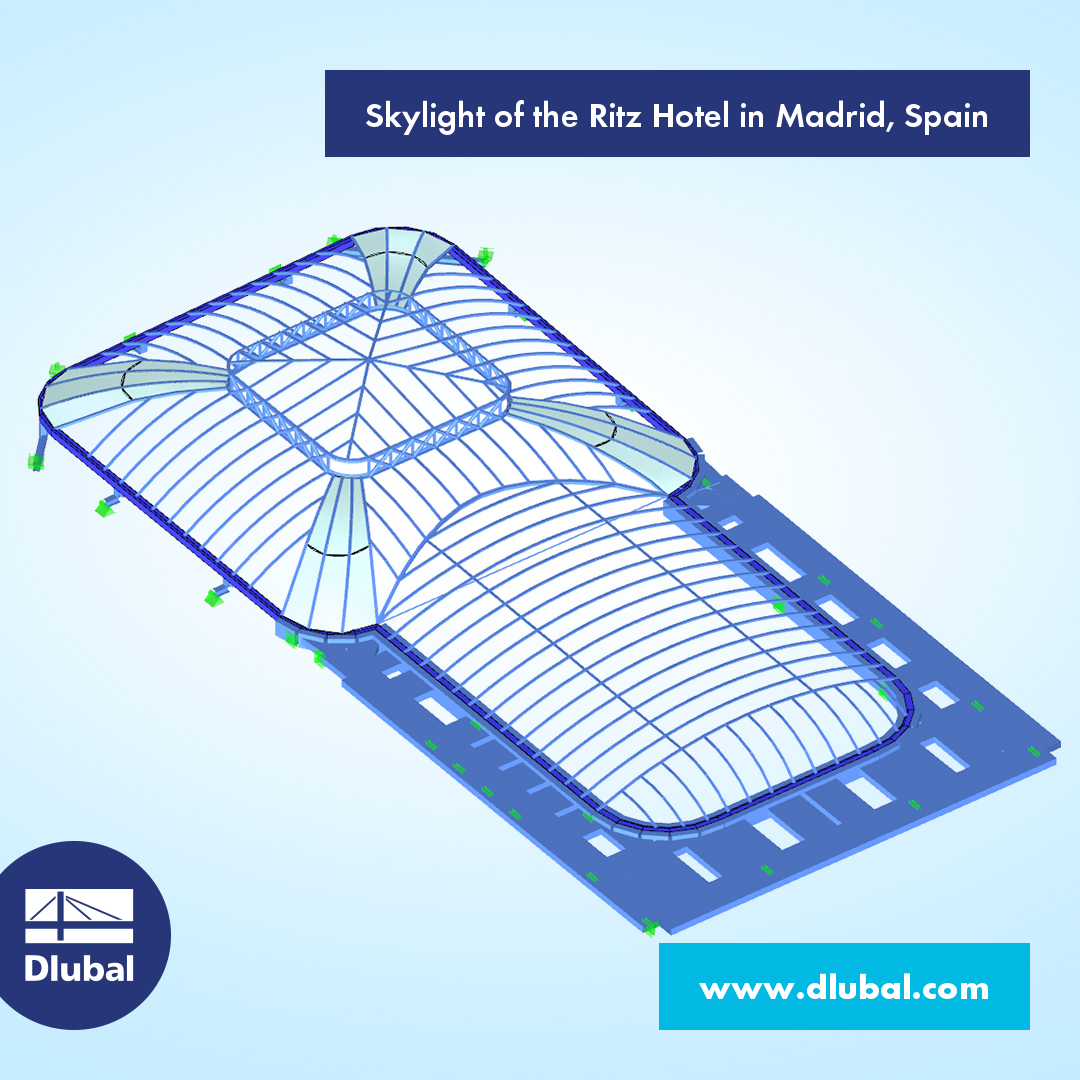 Skylight of Ritz Hotel in Madrid, Spain