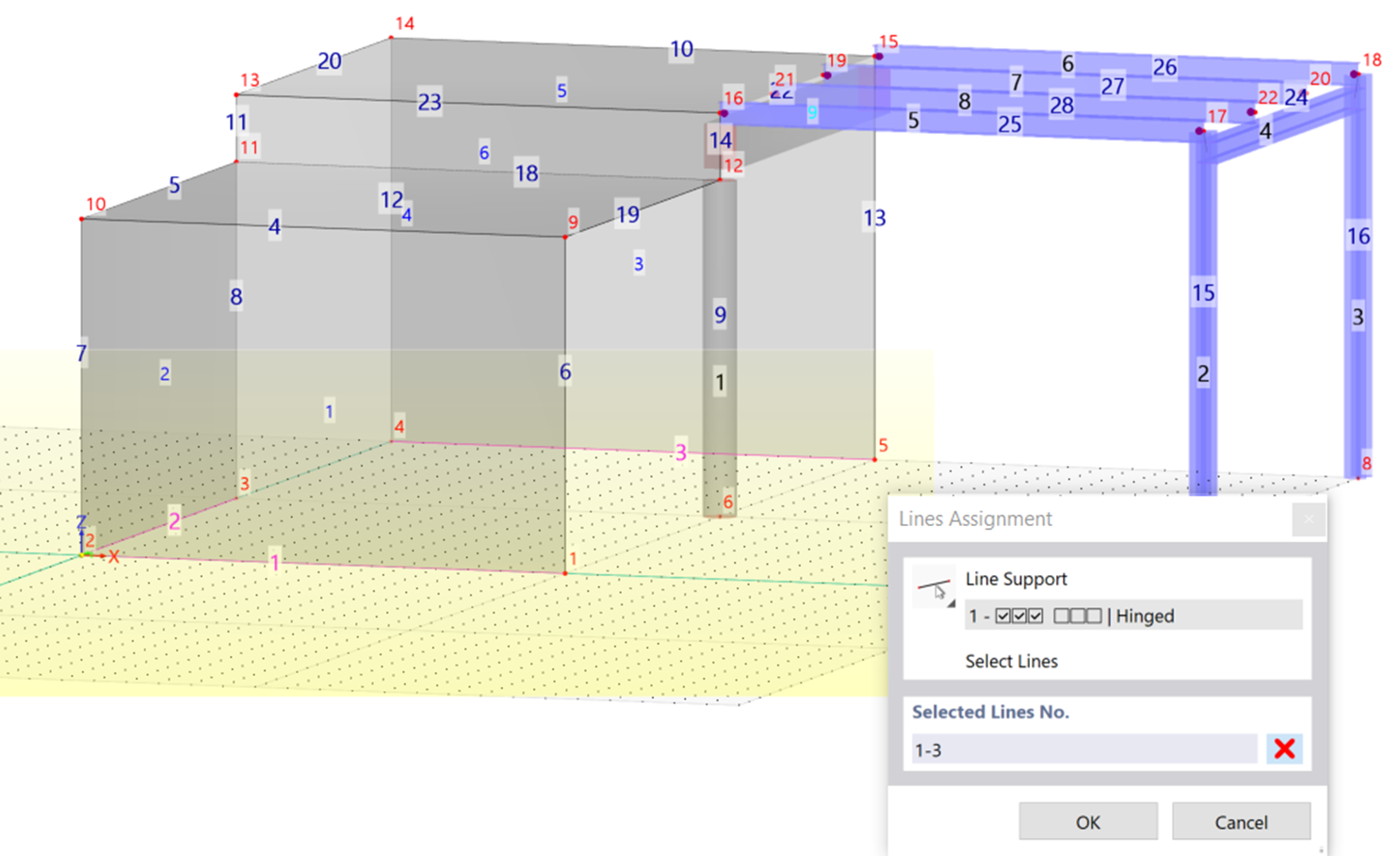 Selecting Supported Lines