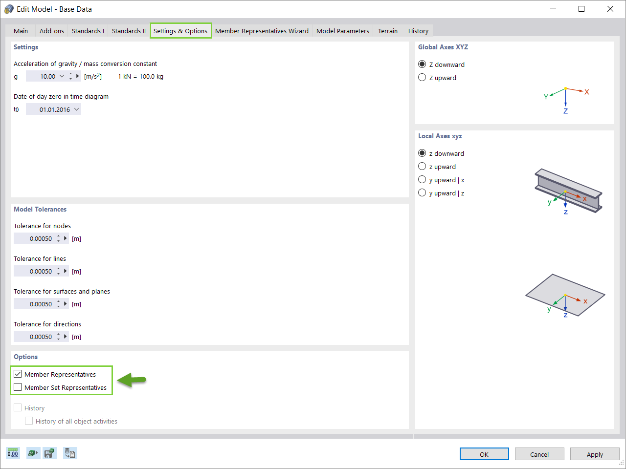 Activating Member Representatives Option