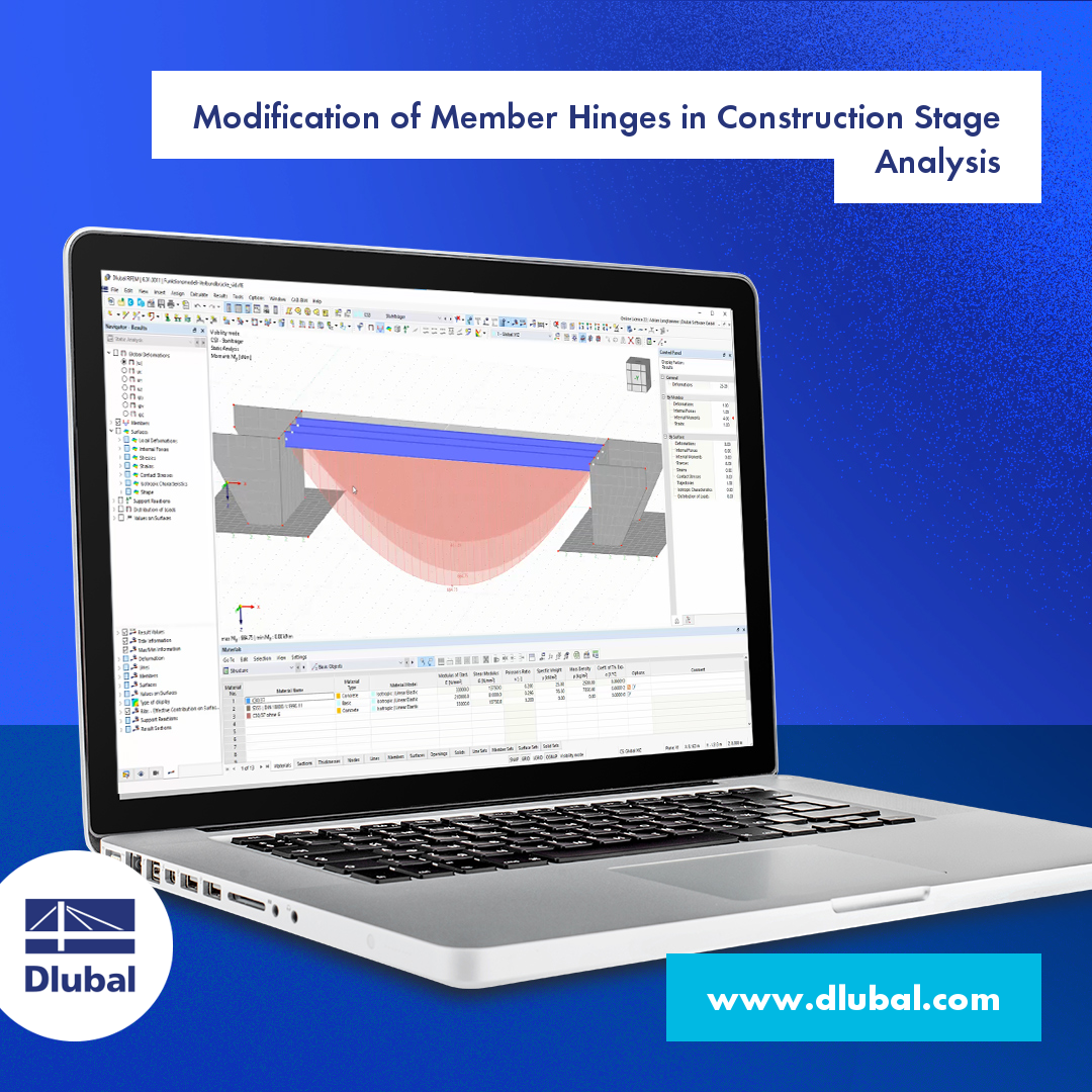 Modification of Member Hinges in Construction Stage Analysis