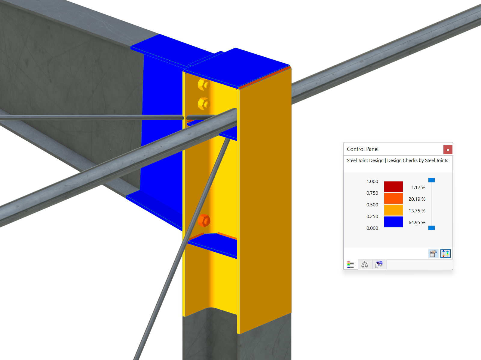 Display of Results, Steel Joint