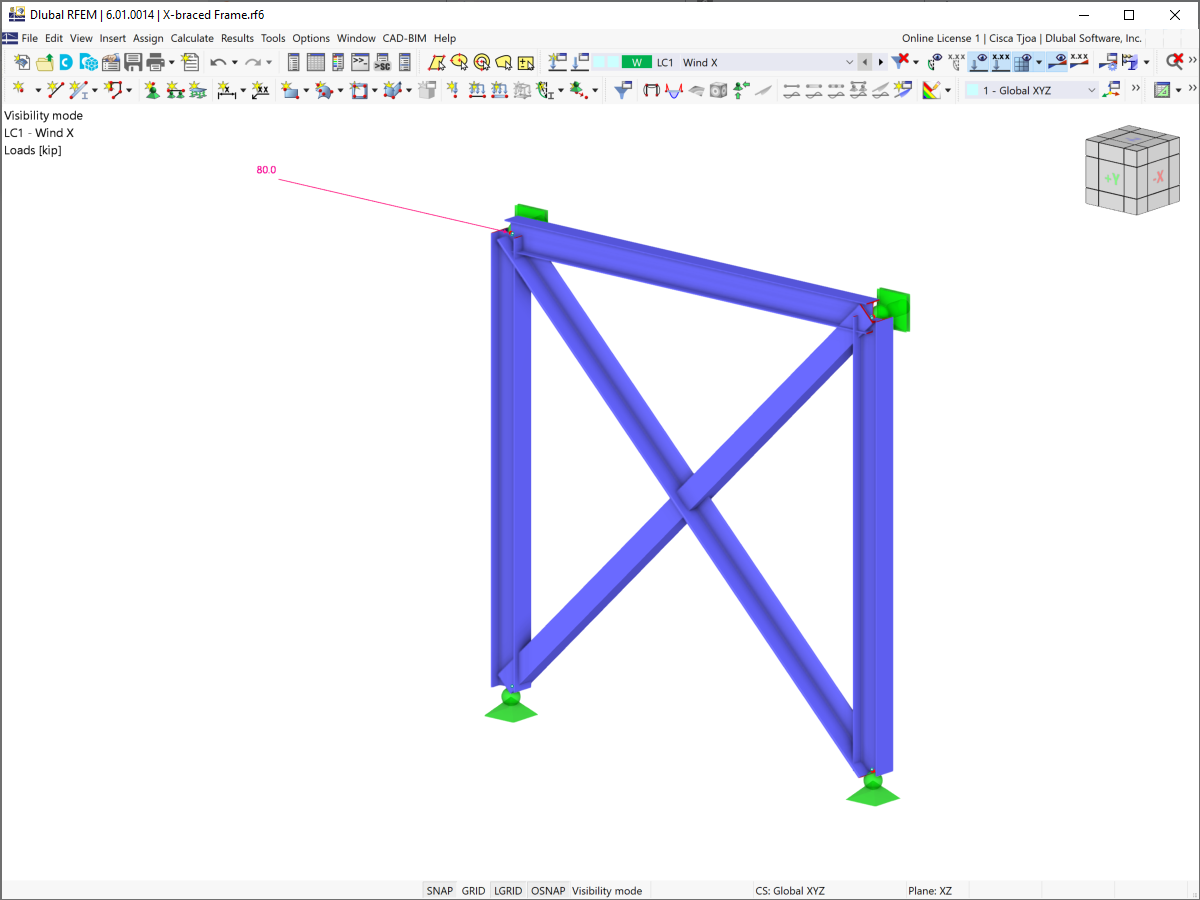 X-Braced Frame