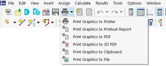 Selecting Option for Graphic Printout