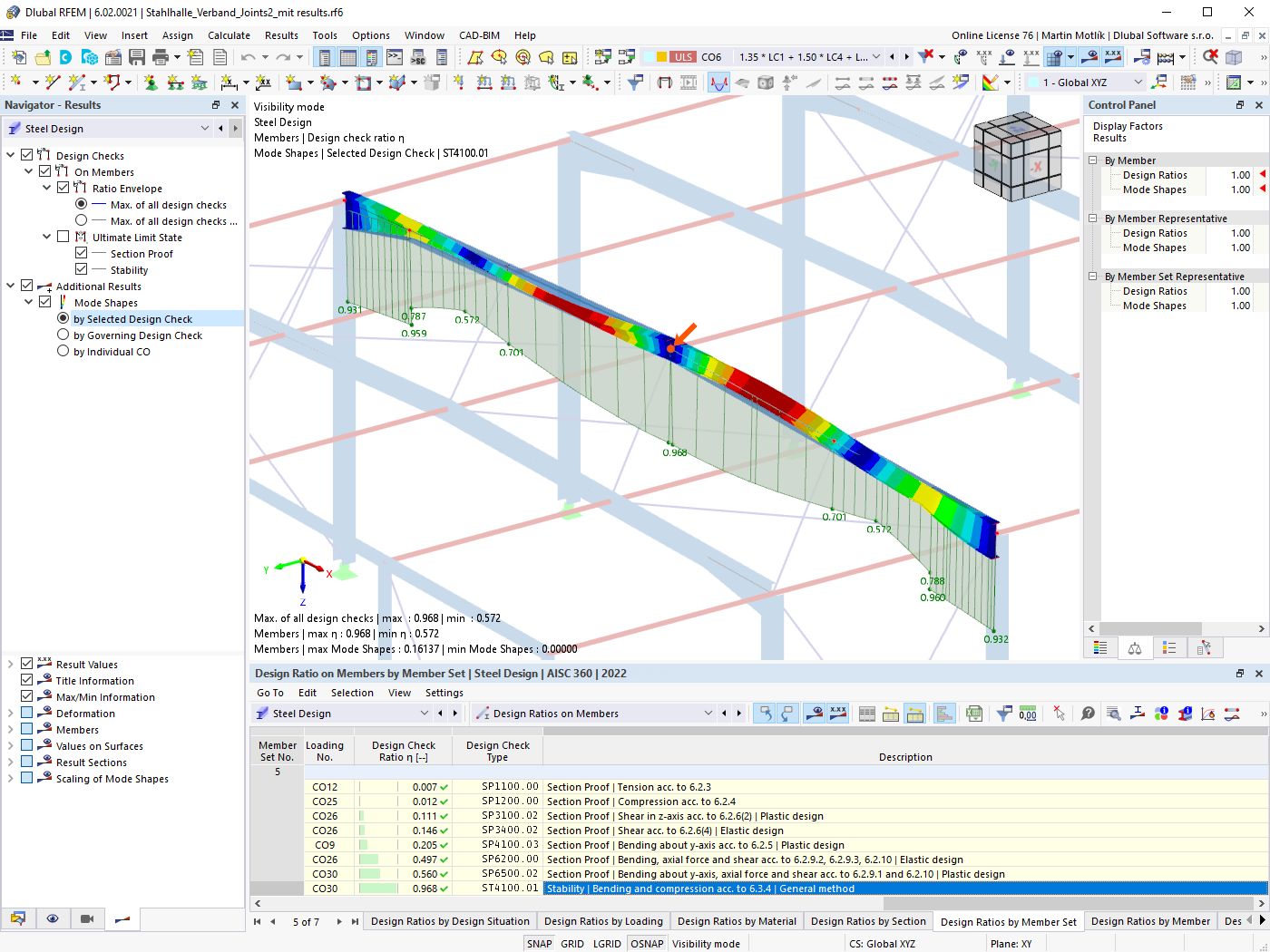 Steel Design | Additional Results | Mode Shapes