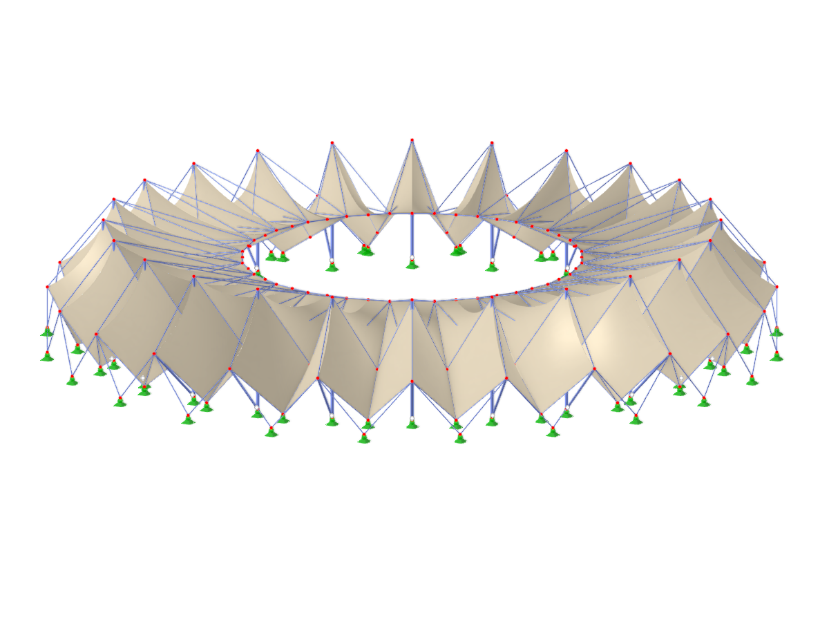 Stadium Roof Made of Membranes