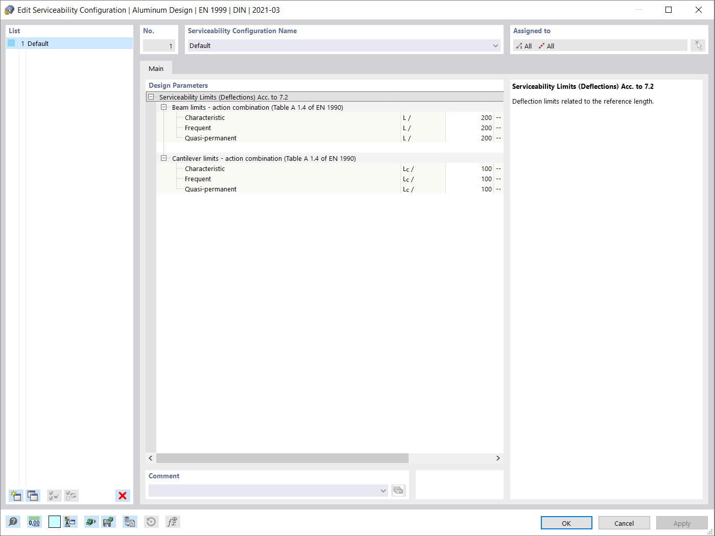 Serviceability Configuration